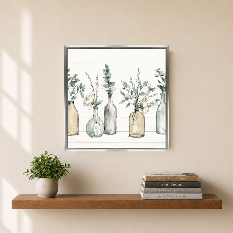 «Modern Farmhouse I 2» par Anne Tavoletti - Impression sur toile, H 34 po x l 34 po, Argent