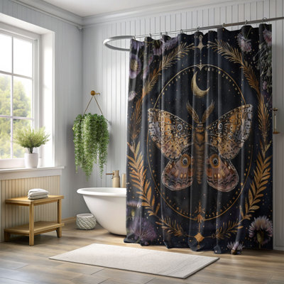 Rideau de douche standard 1 pièce Moth Drift