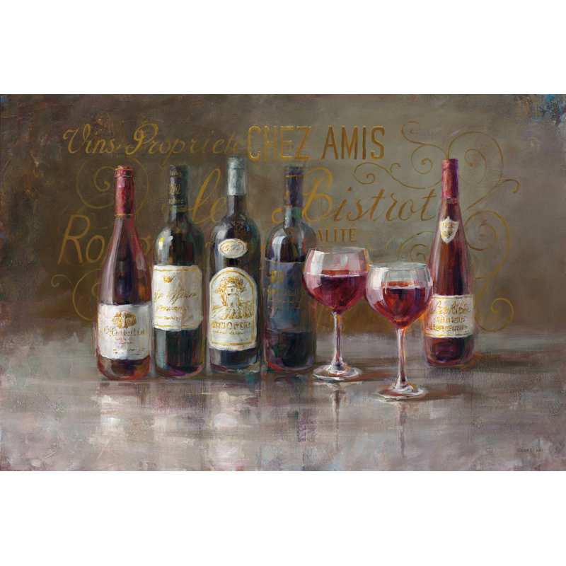 Bistro Reds by Danhui Nai - No Frame Print on Canvas, 81cm H x 122cm W x 3.8cm D