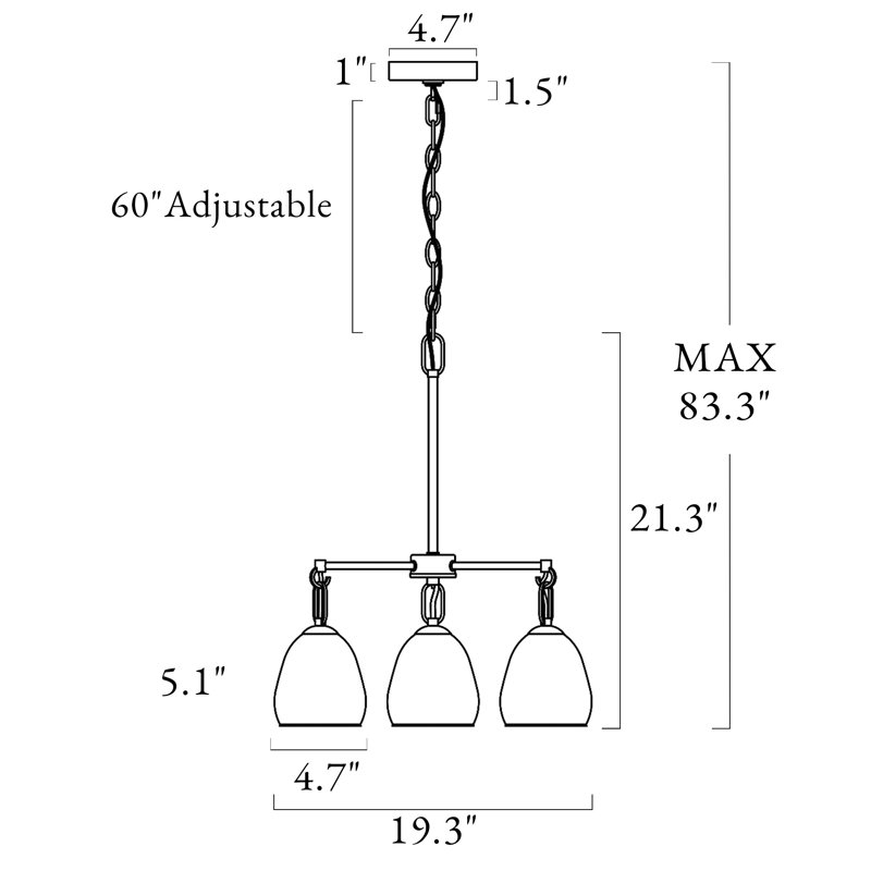 Cillin 3 - Light Dimmable Chandelier