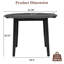 Table de salle à manger extensible ronde pour 2 à 4 personnes, table de salle à manger pliante en bois avec taille réglable, conception peu encombrante pour les petits appartements et les salles à manger - NOIR