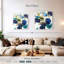 Harnek velours bleu abstrait II