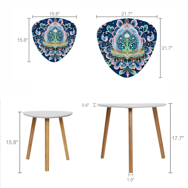 Ensemble de 2 tables basses gigognes Triangle
