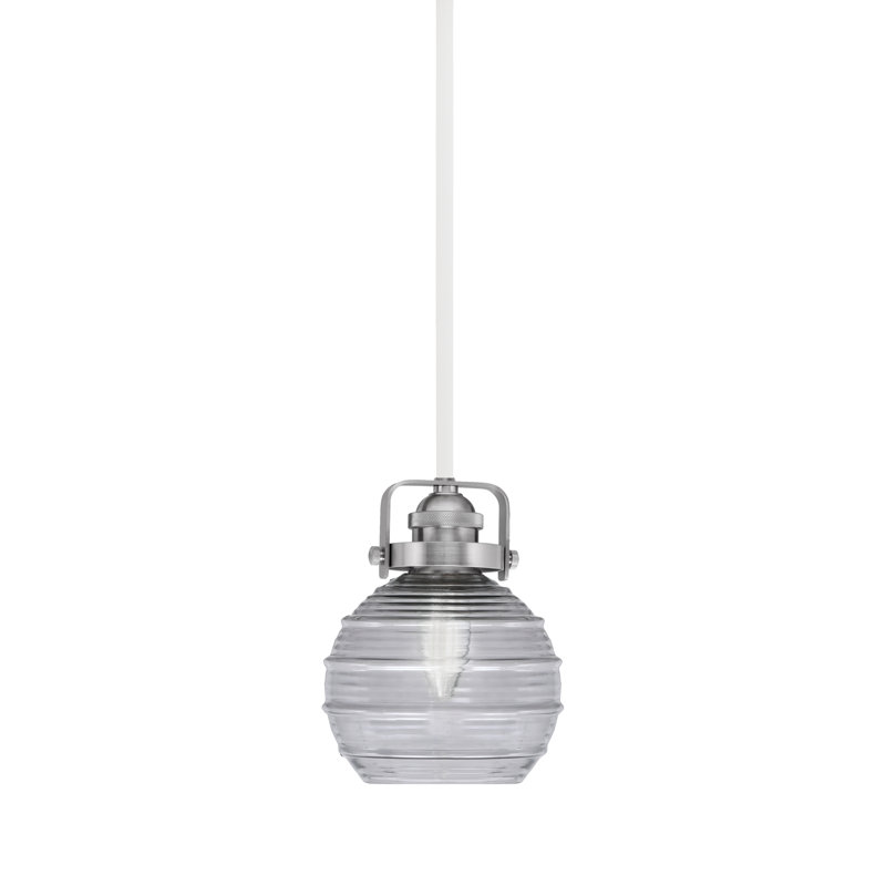 Mini-luminaire suspendu Easton, Noir mat/nickel brossé