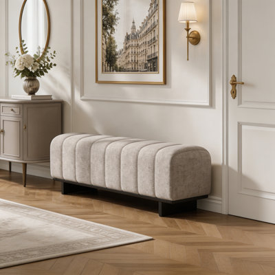 Indoor Dining Bench,with Rubber Wood Legs