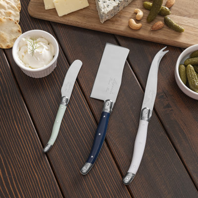 Ensemble de 3 couteaux à fromage Laguiole French Home - Sel de mer