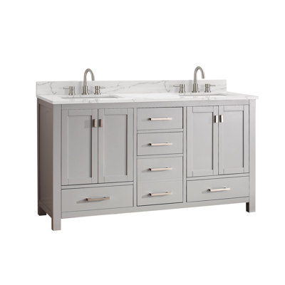 Modero 60" Double Bathroom Vanity with Top