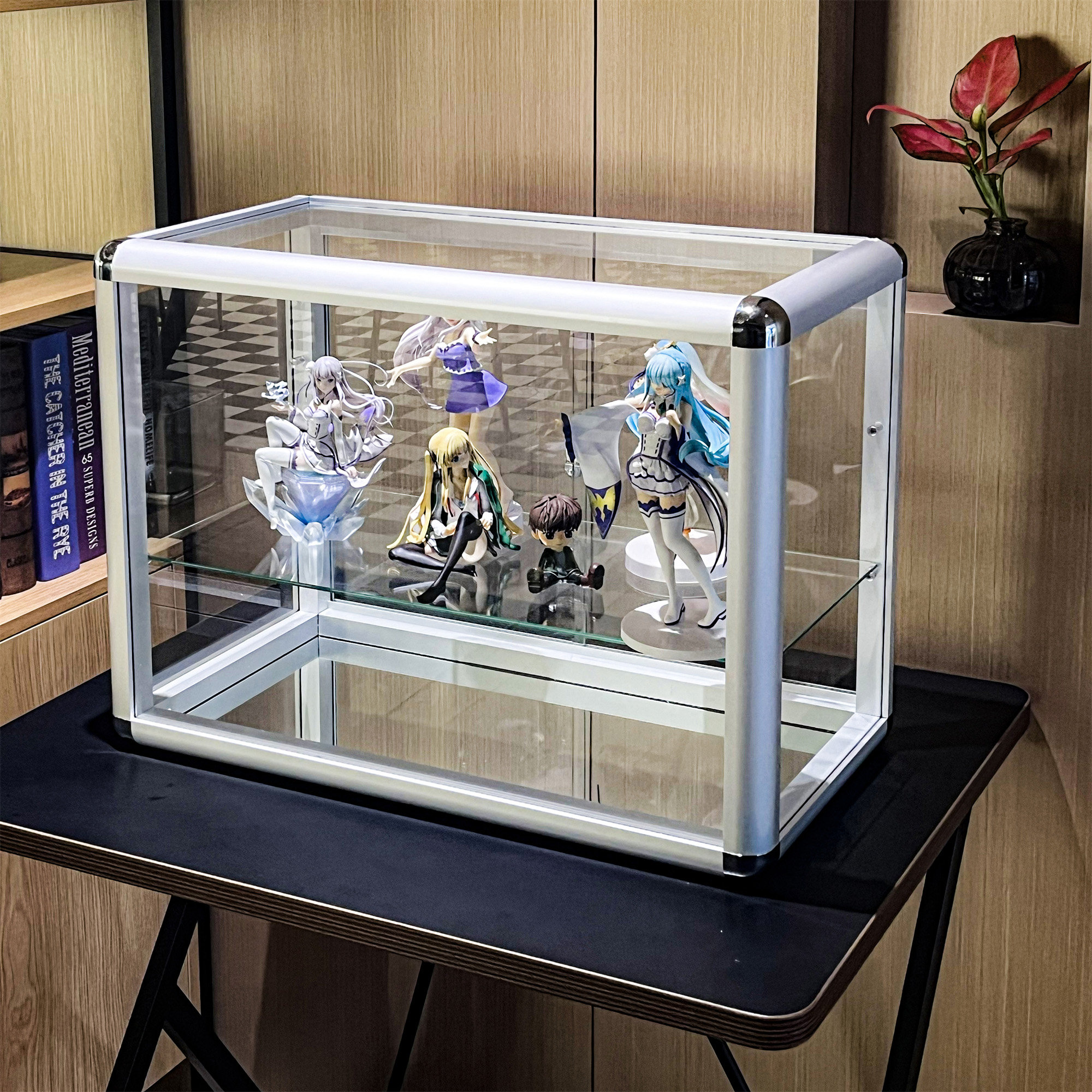 Latitude Run® Tempered Glass Counter Top Display Showcase With Sliding ...