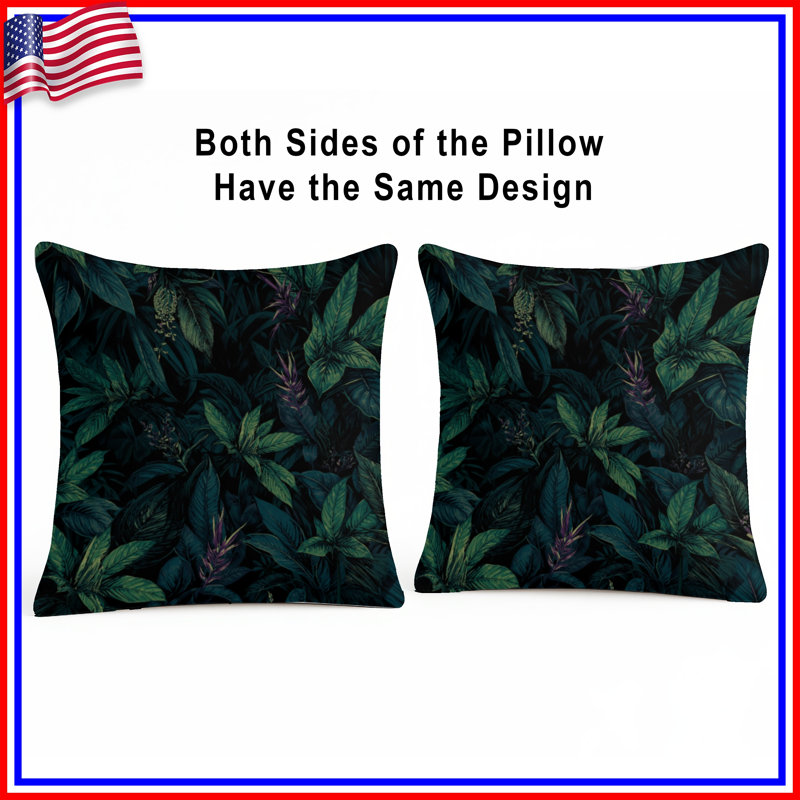 Coussins décoratifs Lush Tropical Foliage, 26 x 26 pouces