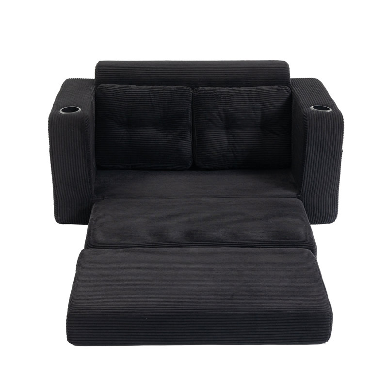 Canapé-lit convertible 2-en-1 avec mousse à mémoire de forme haute densité, canapé-lit escamotable pour le salon ou la chambre à coucher.