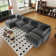 Hibbell Comfort U Shaped Couch With Reversible Chaise, Modular Large U-Shape Sectional Sofa, Double Extra Ottomans