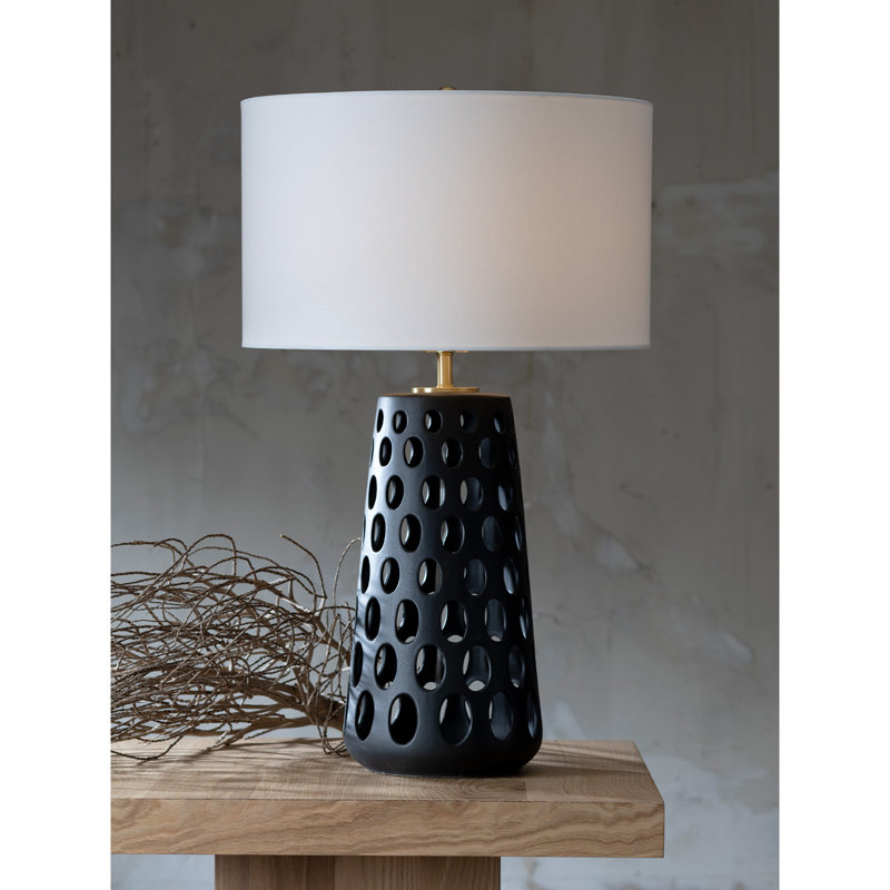Lampe de table en céramique Kelvin, Noir