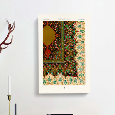Ornate Indo Persian Pattern by Albert Racinet - Wrapped Canvas Print