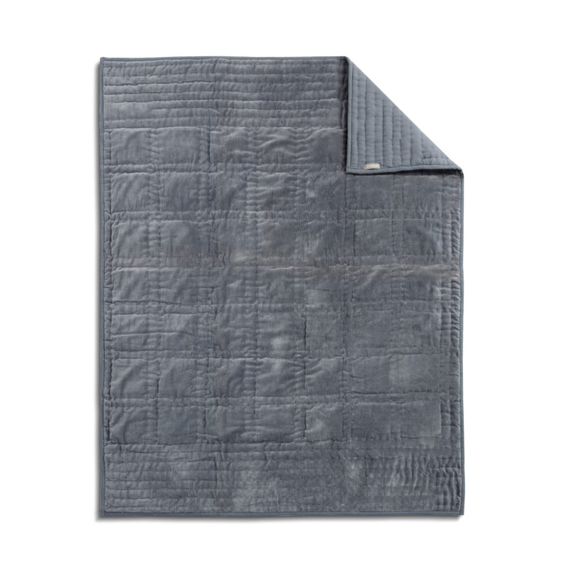 Plain Weave / Muslin Throw Blanket, Gray