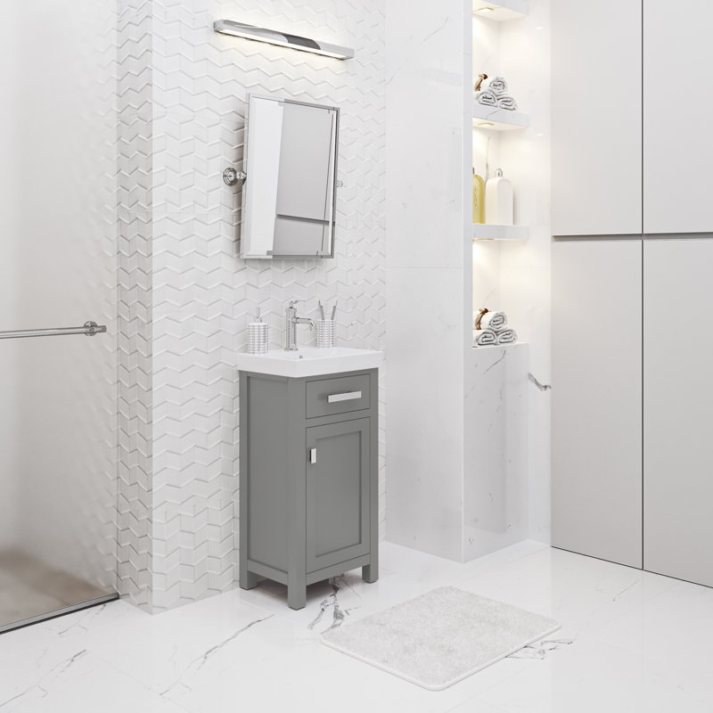 Ensemble de meuble-lavabo simple 18 po Caitlyn, Gris