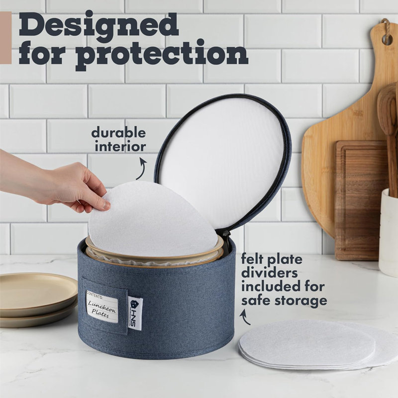 Hard Shell China Storage 5 Piece Set, Demin Blue
