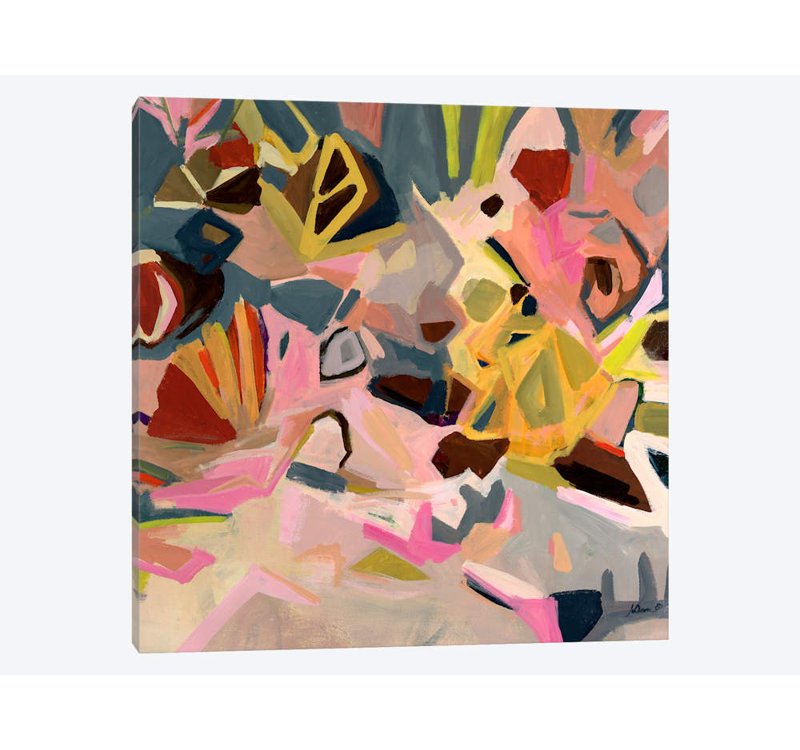«Pomegranate & Grapefruit» par Julian Spencer, impression sur toile tendue, 48 po x 48 po x 1,5 po