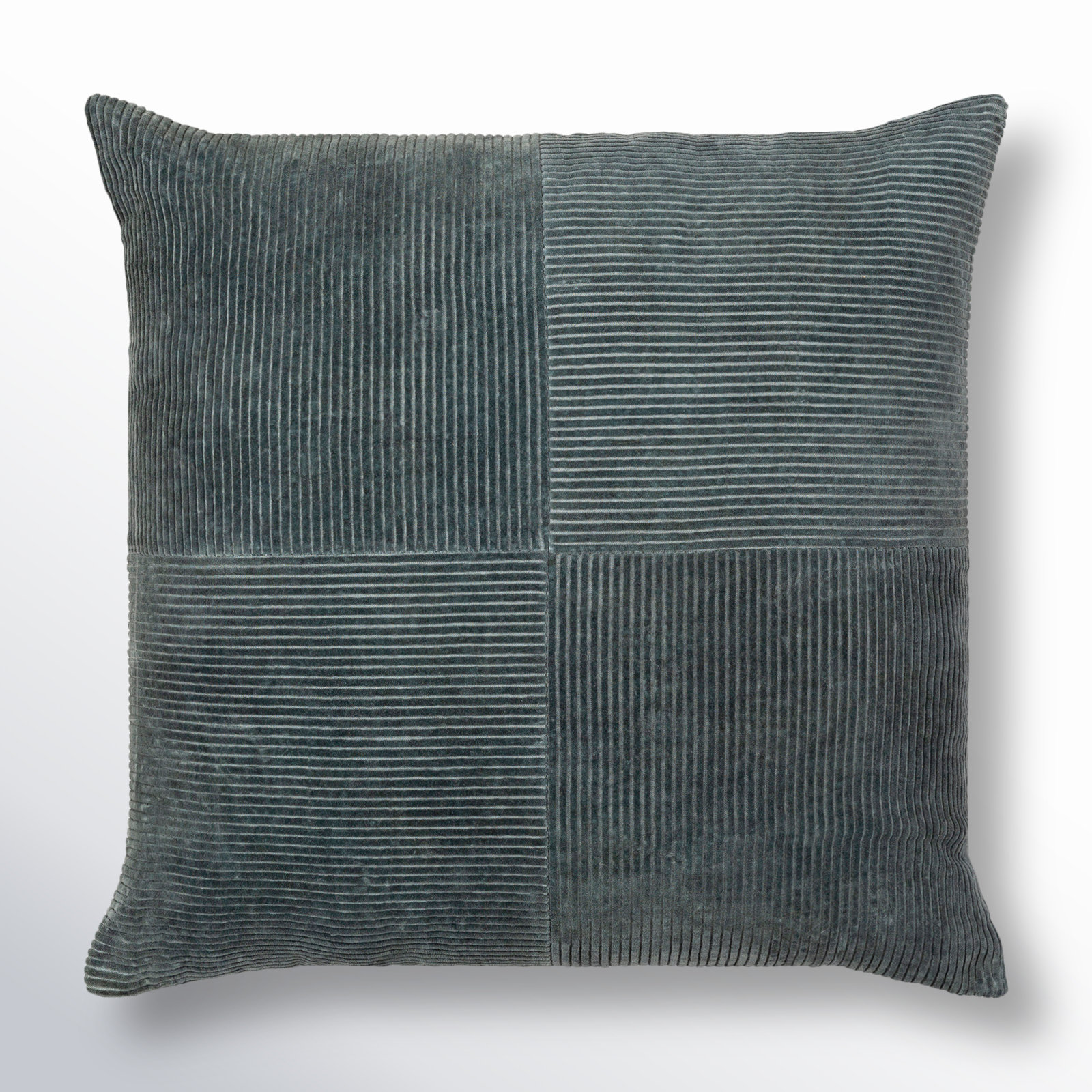 Selma Cotton Throw Pillow, 20" x 20", Charcoal