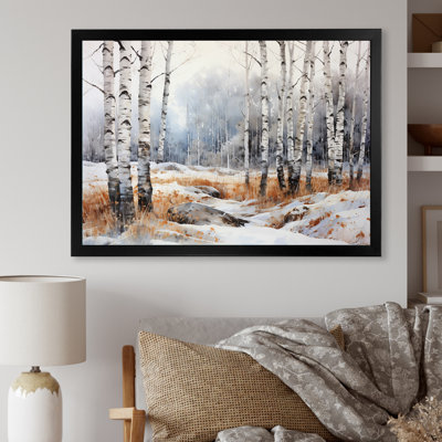 «Silver Minimalisme Tree Birchs Breath I» sur toile