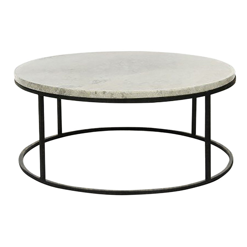 Paris Coffee Table, Lite Travertine, Deep Ocean