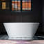 Baignoire autoportante contemporaine en résine de couleur unie matte en bois massif L 59 po x l 29-7 / 8 po Cove WOODBRIDGE