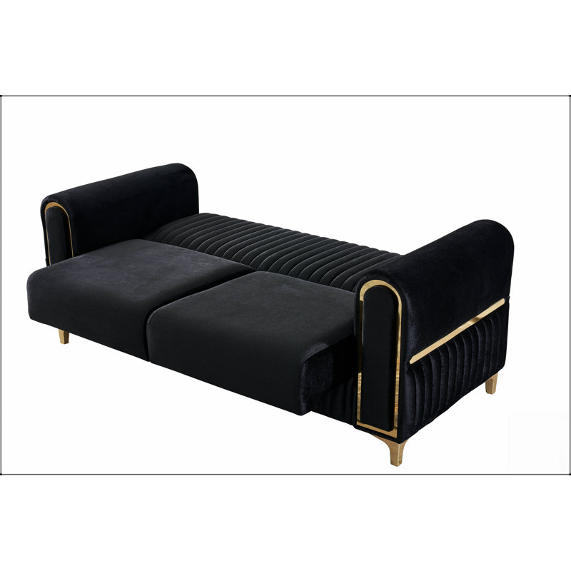 Causeuse-lit en velours Melody