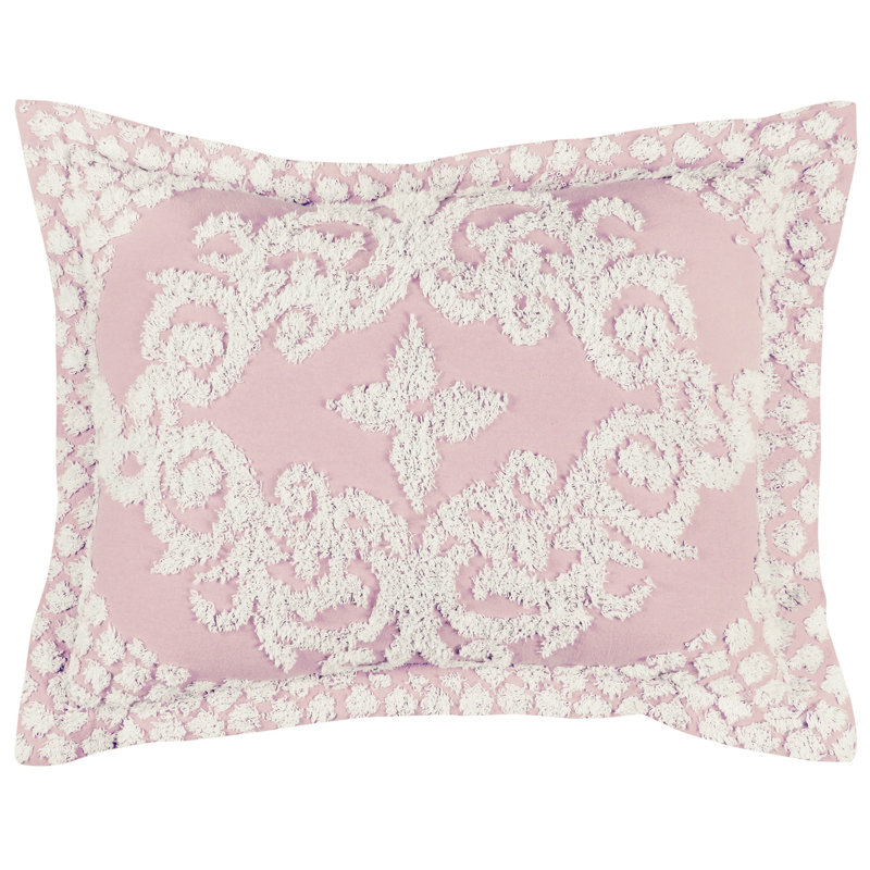 Taie décorative douce 100% coton Florence 21 po x 27 po, Rose