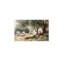 Décoration murale 16 "X24" rétro Jésus et mouton avec cadre en bois massif et cadre mural en bois massif gris