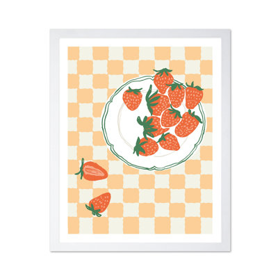 Fraises sur une assiette