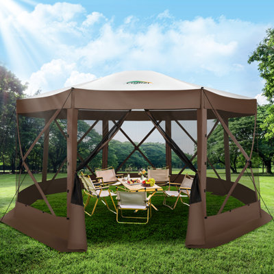 15x15 Pop Up Gazebo Screen Tent Screen House for Camping,  Screen Room with Mosquito Netting