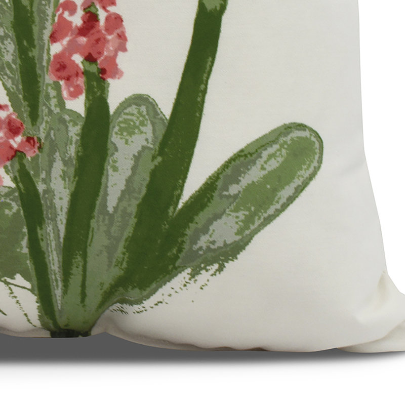 Farmers Market Bell Outdoor Square Pillow Cover and Insert, Red, 18" x 18"