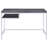 Weathered Grey And Chrome Rectangular Writing Desk