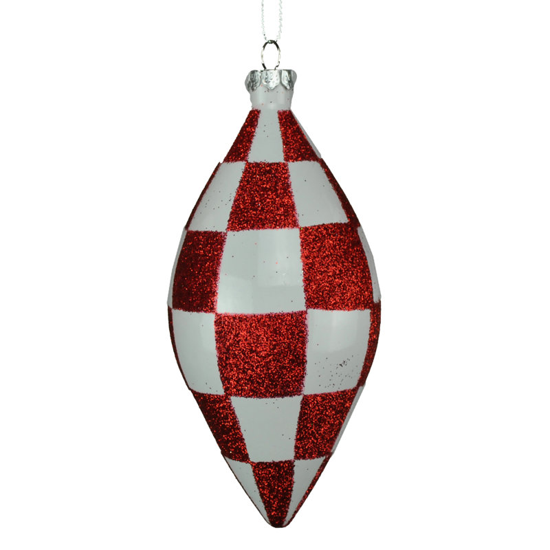 ornement Finial, Rouge / Blanc