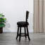 Tabouret pivotant de 24 po à hauteur de comptoir, tissu gris anthracite - siège à dossier à lattes fonctionnel-621822626