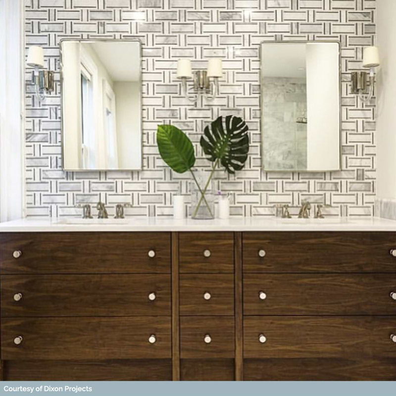 Esplanade 13x13 Polished Thassos Marble Mosaic Tile
