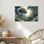 «Teal Mushroom and Ferns in Misty Forest Landscape», art mural sur toile-80136334