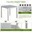 Ensemble de table 5 pièces à hauteur de comptoir, ensemble de table de cuisine en bois avec table carrée et 4 chaises rembourrées, ensemble de table de salle à manger à hauteur de comptoir avec décoration en cristal et ensemble de chaises