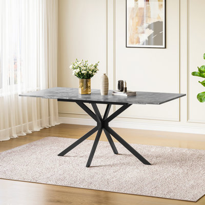 Extendable Metal Base Dining Table
