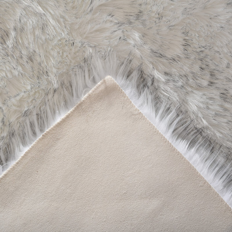 Keiland Faux Sheepskin Indoor Rug, Rectangle 6' x 9'