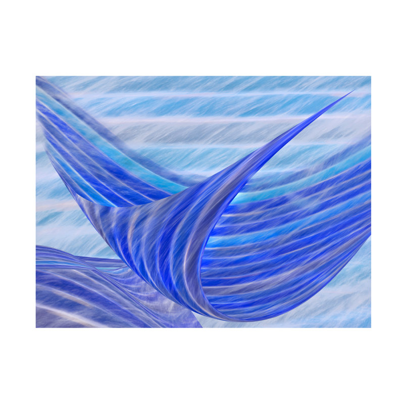 Art sur toile bleu bol, Marc Huybrighs, H 35 po x l 47 po