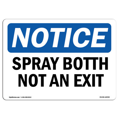 Spray Booth Not an Exit Sign