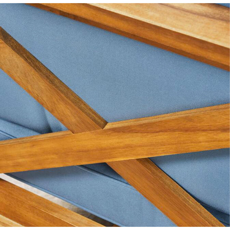 Ensemble de canapé modulaire d'extérieur à 3 places Patio, Bleu