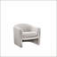 Chaise d'appoint de style contemporain avec design compact en forme de U, tissu bouclé et finition champignon pour le salon principal-859414303