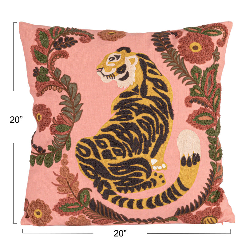 Cotton Square Throw Pillow Cover & Insert
