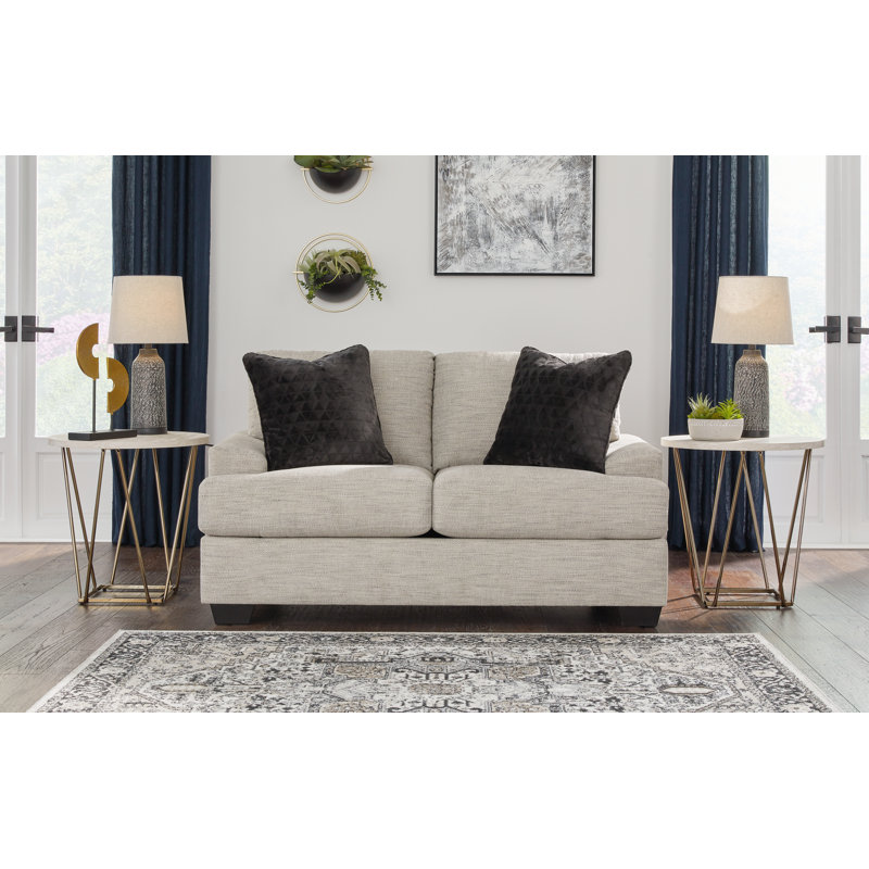 63" Chenille Pillow Top Arm Loveseat
