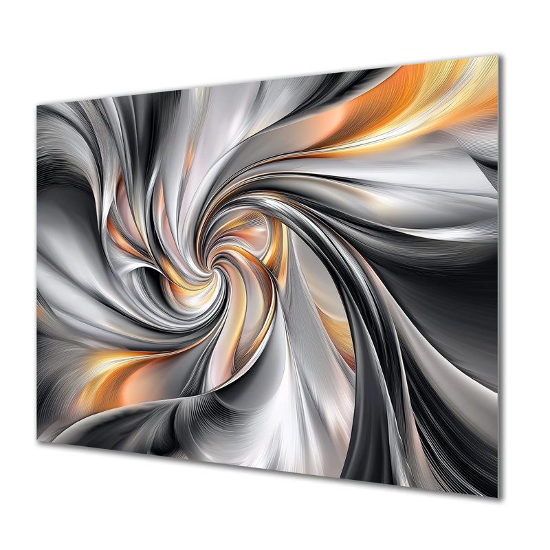 Fractal Vortex Galactic Expansion II - Abstract Metal Wall Decor, Fractal Metal Print, 30" H x 40" W x 0.84" D
