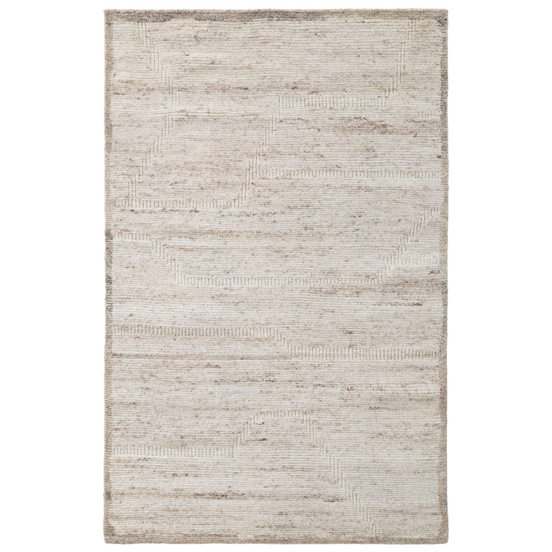 Tapis en laine noué à la main Aya, Rectangle 7 pi 6 po x 9 pi 6 po