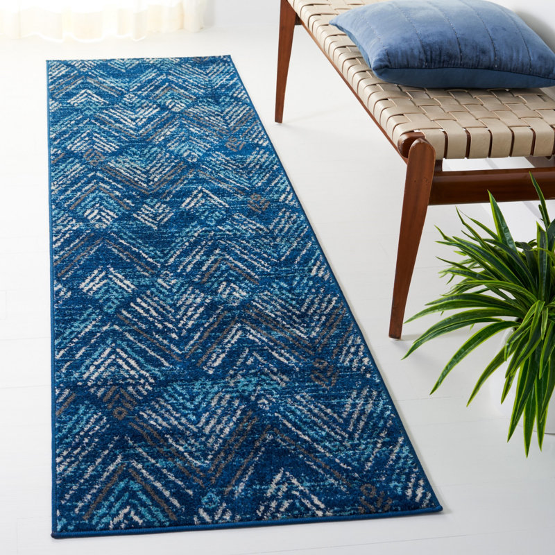 Tapis à chevrons Brynlea Performance, Tapis de couloir 2 pi 3 po x 8 pi