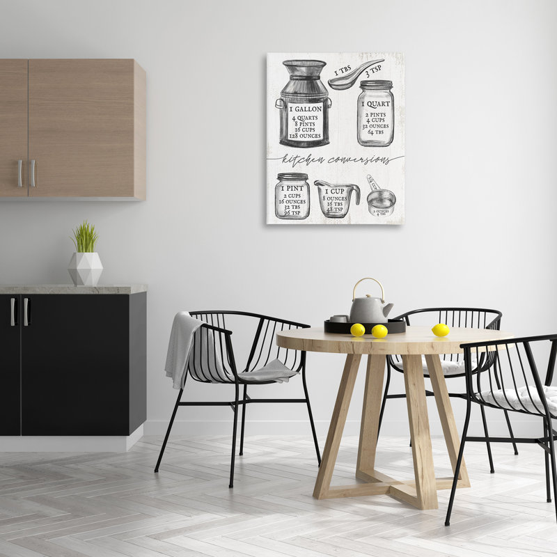«Kitchen Conversion Graph Neutral Gray Word Design Design», reproduction de dessin, H 40 po x l 30 po