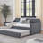 Twin Size Upholstery DayBed with Erectable Trundle and USB Charging-403541727